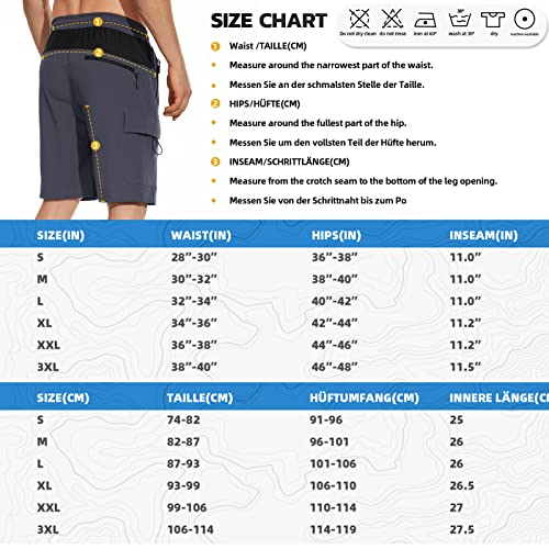 Men's Padded Mountain Bike Shorts Loose Fit Quick Dry Cycling Shorts with 5 Pockets X5471