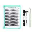 Black 8-10-12-14-16mm MIX Cluster Eyelashes N546