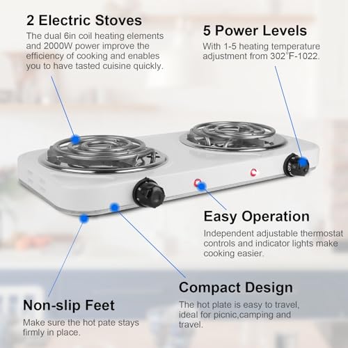 White Single Burner Electric Hot Plate I110963