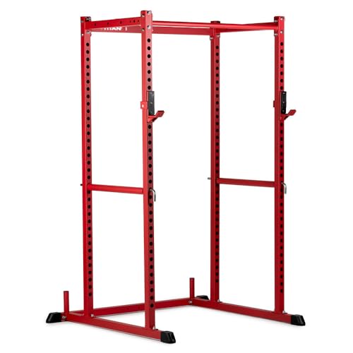 Short Power Rack with Pull Up Bar, Pin and Pipe Safeties, J-Hooks H11317