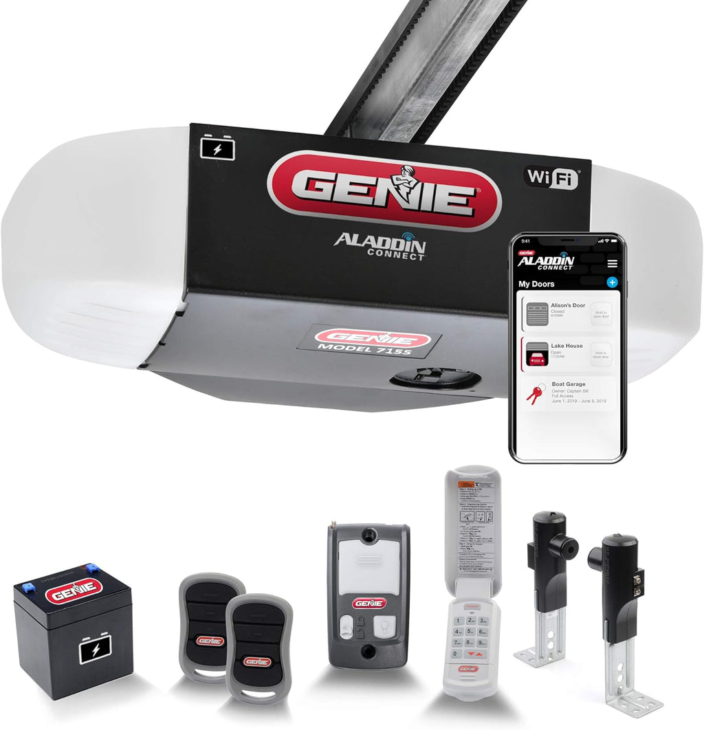 Smart Garage Door Opener with WiFi and Battery Backup, 2 Pack LED Light Bulb 4000K F4534
