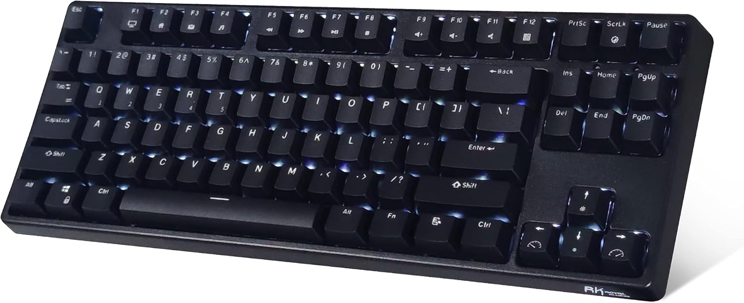87 Keys White LED Backlight Tenkeyless Bluetooth Mechanical Keyboard H771