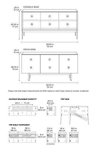Natural Walnut TV Stand F5832