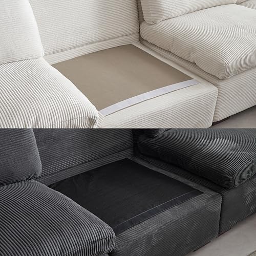 Oversized Modular 6 Seaters Cloud Sectional Sofa with Reversible Chaises O65792