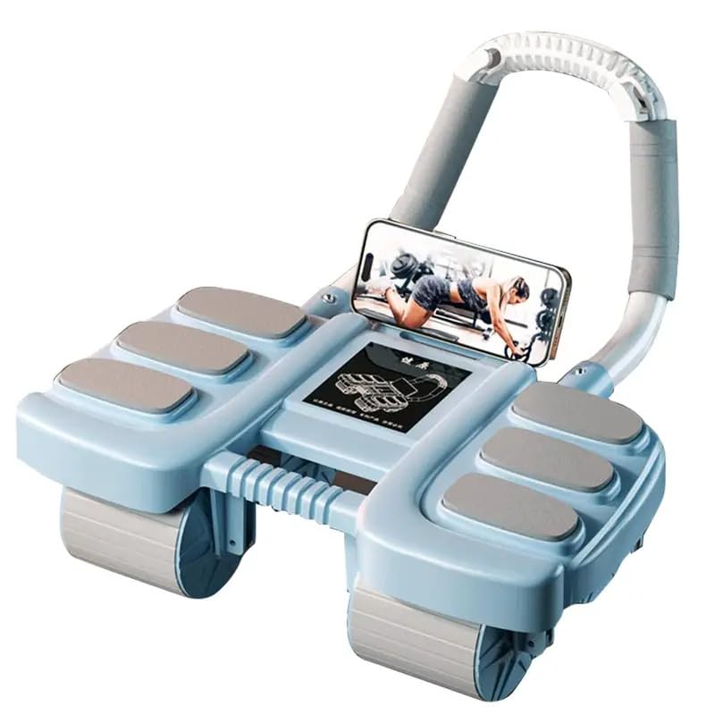 Automatic Rebound Ab Roller Wheel with Elbow Support & 4-Wheel Design V281