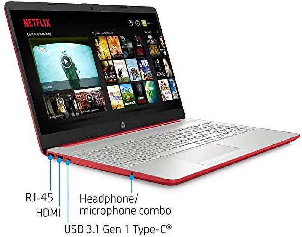 Scarlet Red 15.6" HD Laptop Computer Intel Pentium Gold 6405U 4GB DDR4 500GB HDD Intel UHD Graphics Windows 10 Q827392