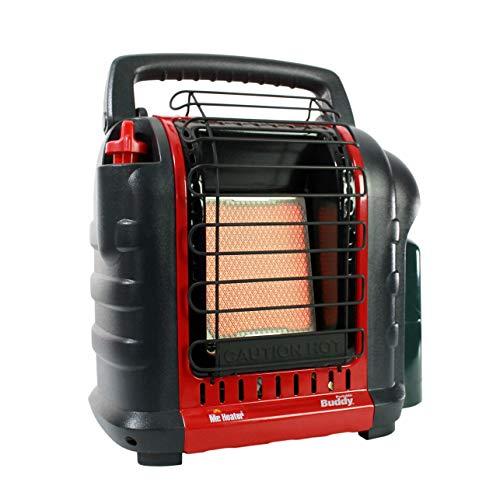 Black/Red Portable LP Gas Heater 4000 to 18000 BTU 3 Setting with Dual Tank Connection I437
