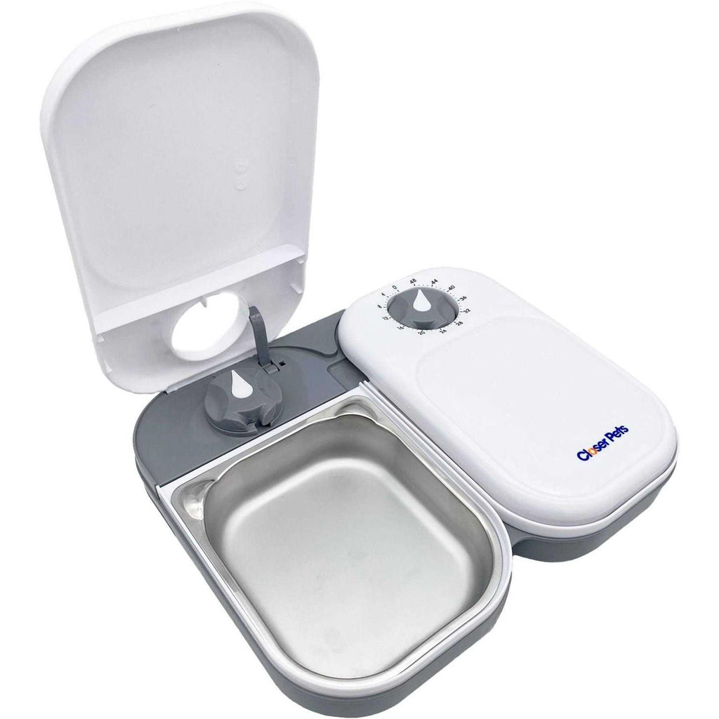 Automatic Pet Feeder with Stainless Steel Bowl Inserts H9357