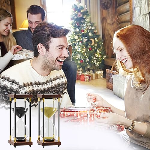 Black 60 Minute Wooden Sand Timer W66686