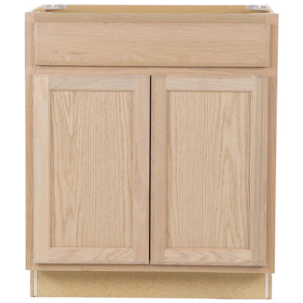 Natural Unfinished Door and Drawer Base Stock Cabinet in Brown G753