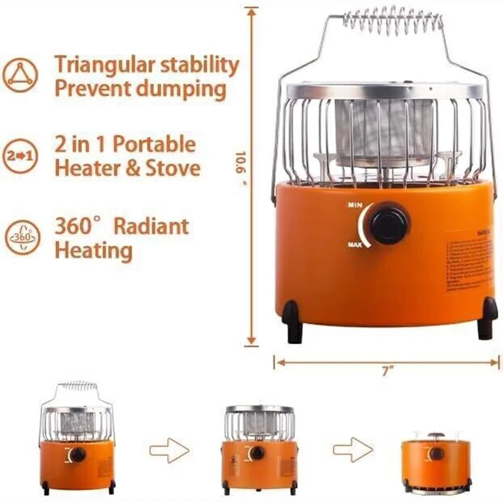 Portable Propane Heater & Stove with Fireproof Gloves I5199