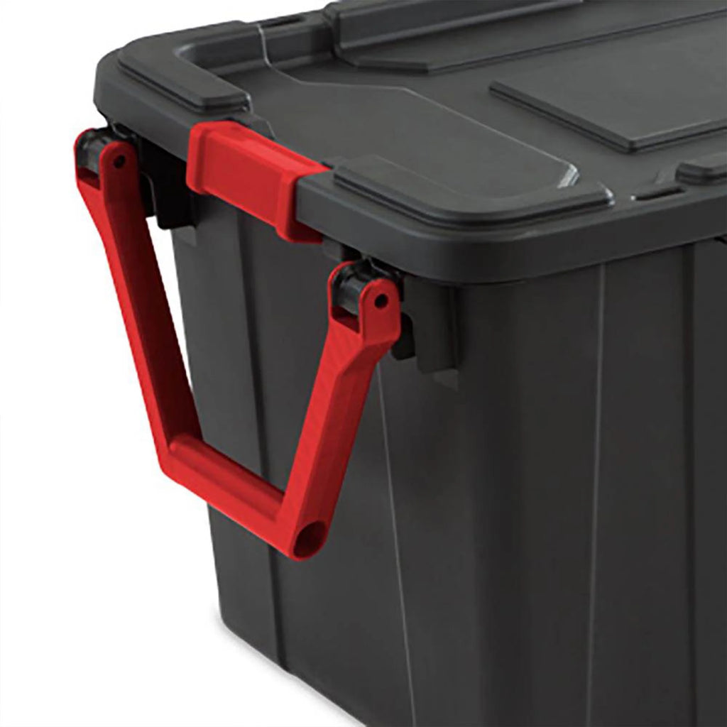 Black 8 Pack 40 Gallon Wheeled Storage Tote L231962