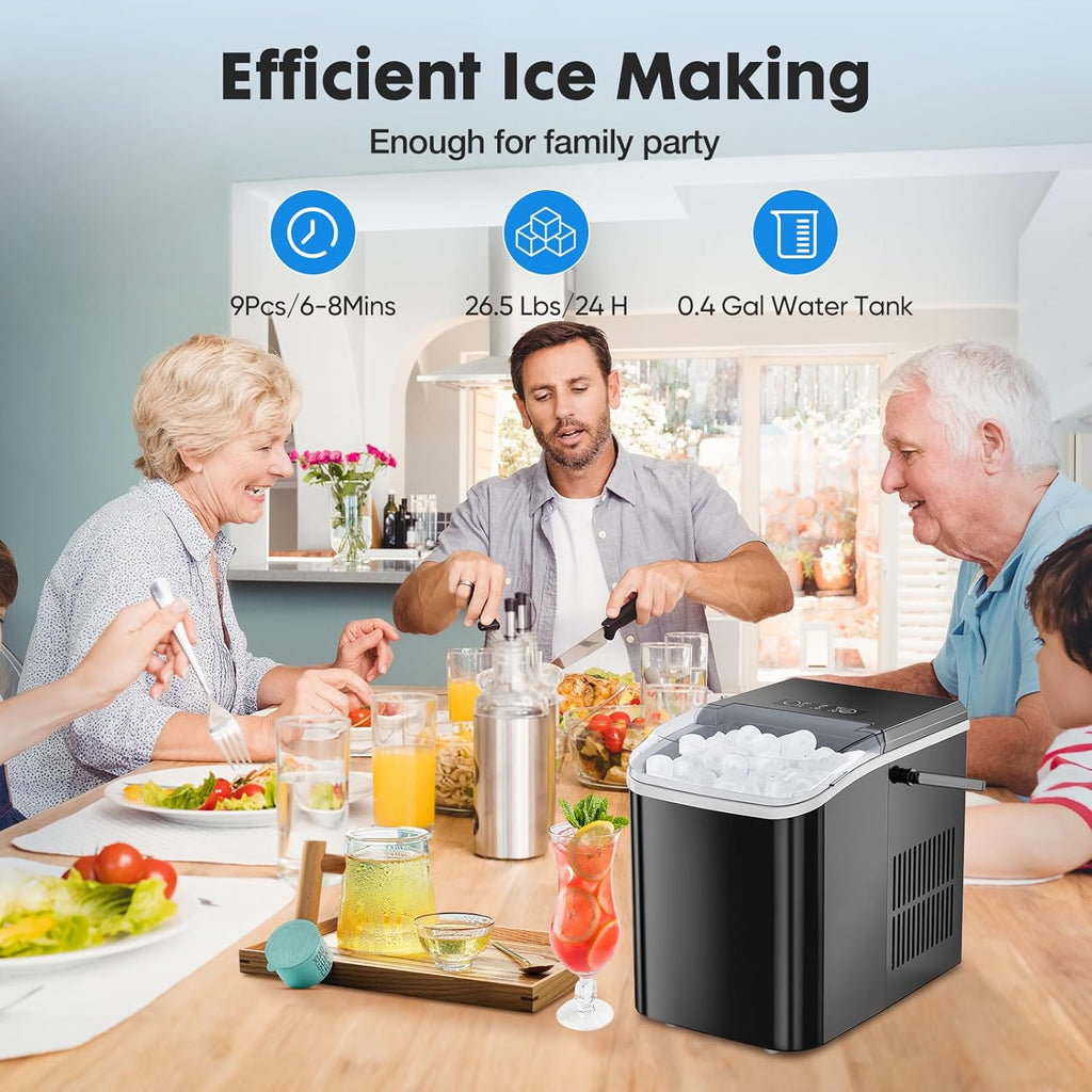 Black Countertop Ice Maker N877