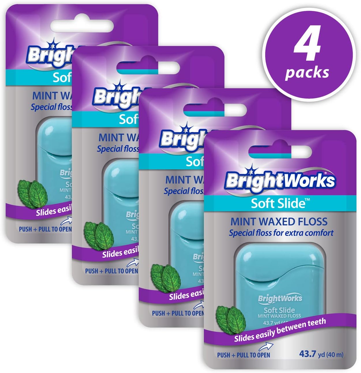 Soft Slide Dental Floss, 43.7 yards (pack of 4) D5002