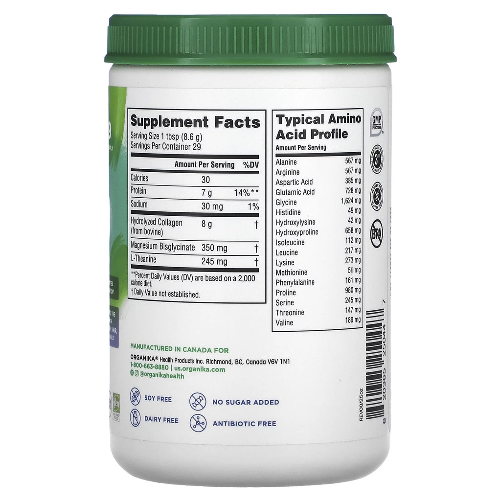 Enhanced Collagen Relax Powder - L-Theanine & Magnesium Bisglycinate - 29 Servings F8717