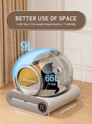 65L+9L Extra Large Automatic Self Cleaning Cat Litter Box Q537