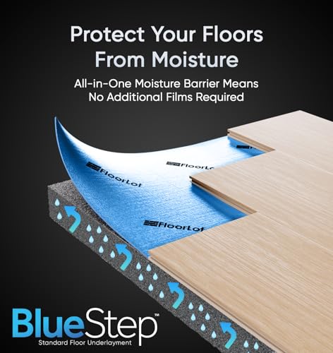 Underlayment with Moisture Barrier for Laminate and Wood Floors (200 sq.ft Roll) D83942
