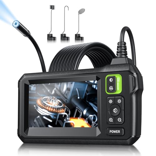Endoscope Camera with 4.3" IPS Screen, 1920P HD, 16.4FT Semi-Rigid Cord, IP67 Waterproof (Orange) B36321