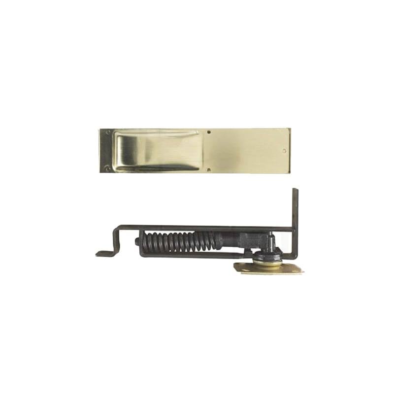 3-15/16x22 x 9-1/8x22 Double Action Medium Duty Floor Mount Satin Brass J700363