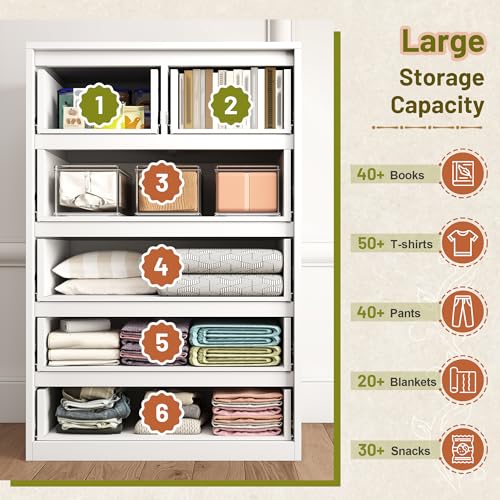 6 Drawer Black Tall Chest of Drawers B253700