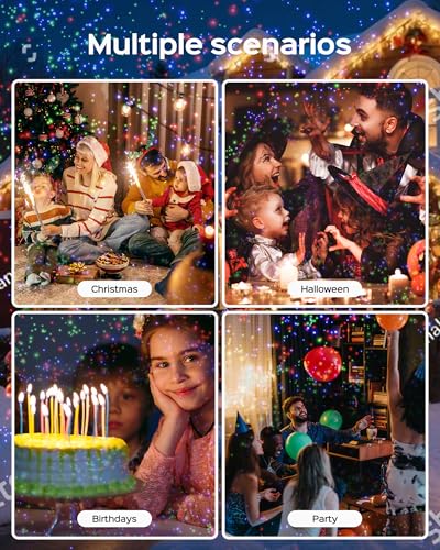Christmas Projector Lights Outdoor, 3 Color Firefly Laser Lights with Remote Control, 1-Pack X663378