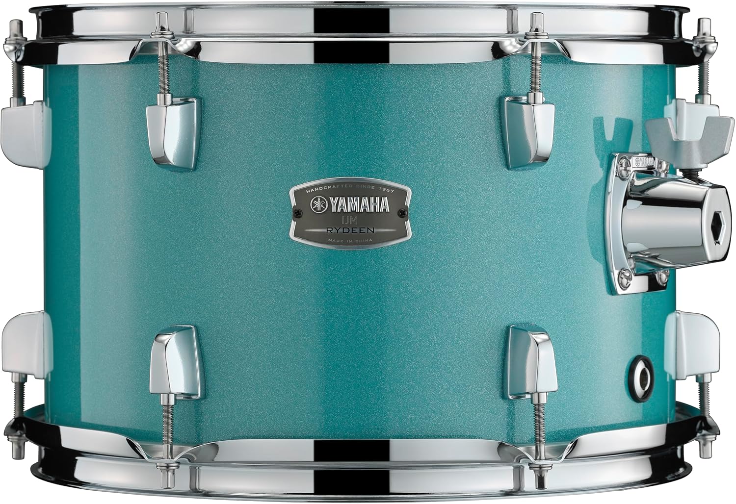 5-Piece Drum Set with 22" Bass Drum, Floor Tom, 2 Toms, Wood Snare Drum, Turquoise Glitter P766