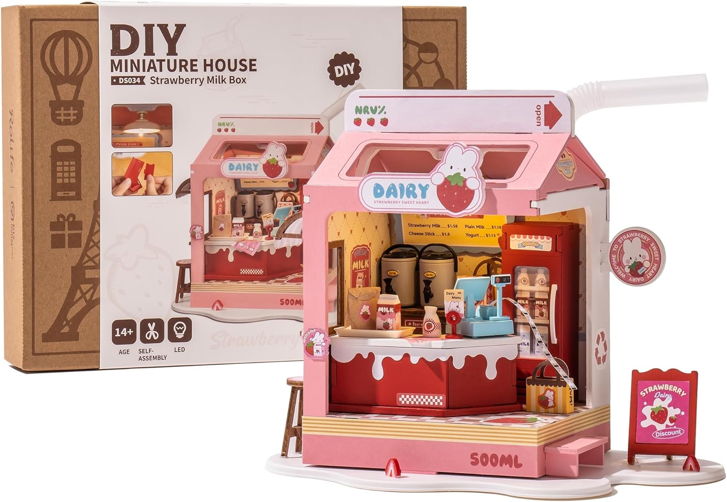 Miniature Kit Milkbox Craft Kit F2782
