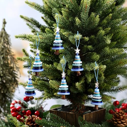 12 Sets Button Christmas Tree Craft Kits Green Q406