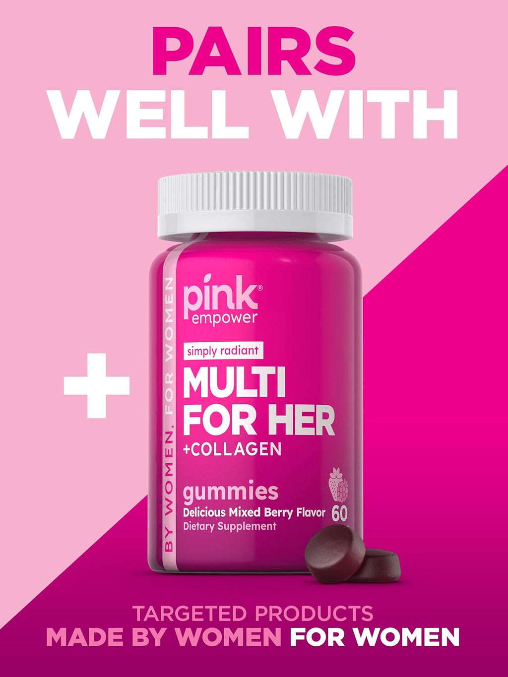60 Count Non-GMO Gluten Free Hair Skin Nails Gummies L739220