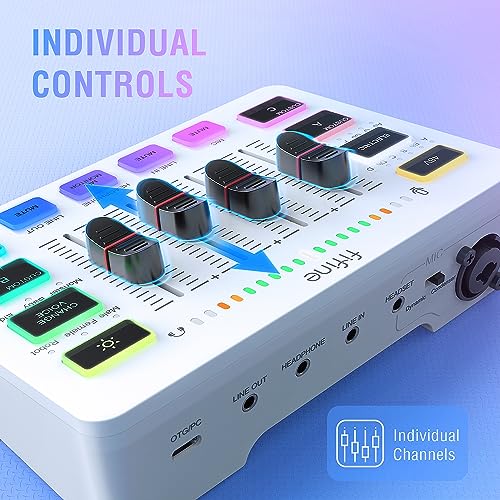 Gaming Audio Mixer with XLR Microphone Interface A28061