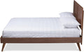 Walnut Brown Wood Queen Platform Bed U664222