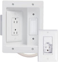 White TV Outlet Wall Kit K4909