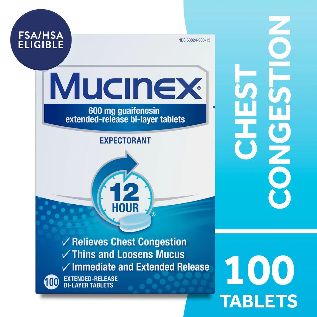 12 Hour Chest Congestion Relief Tablets, 100 Tablets R393