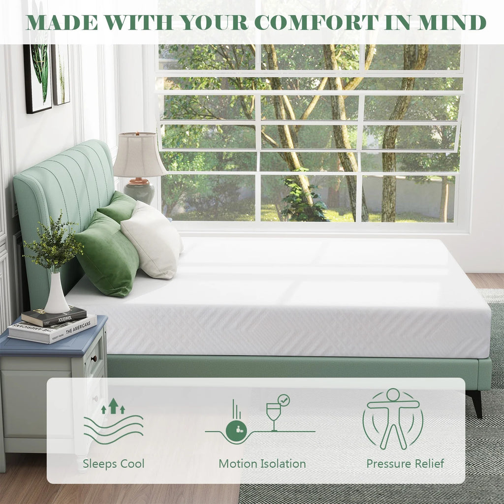 10" Cooling Gel Memory Foam Queen Mattress L50246