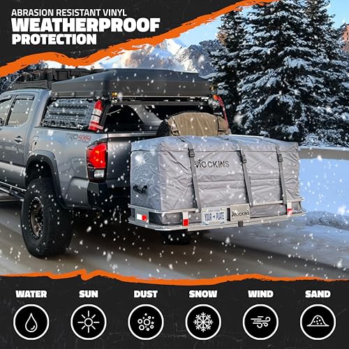 60"x20"x6" Folding Trailer Hitch Cargo Carrier with Waterproof Cargo Bag S122347