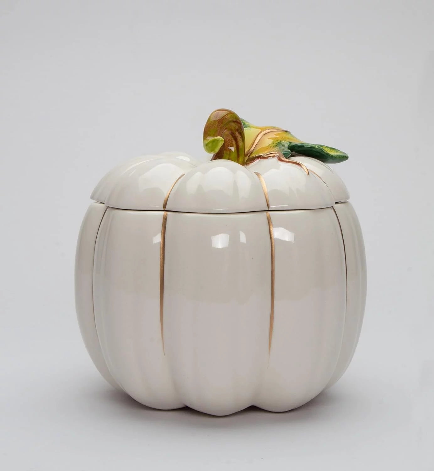 White Pumpkin Cookie Candy Jar A80806