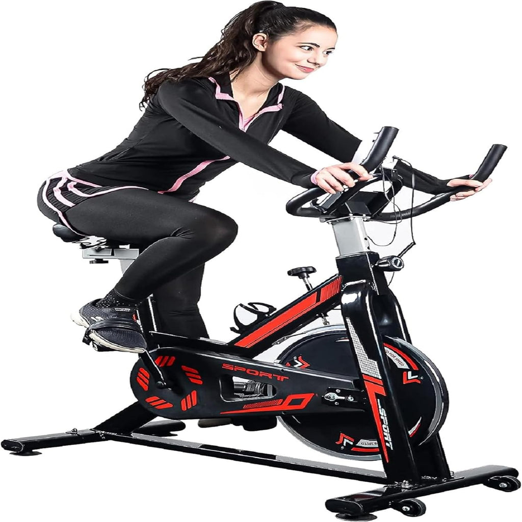 Exercise Stationary Bike with LCD Monitor V2476