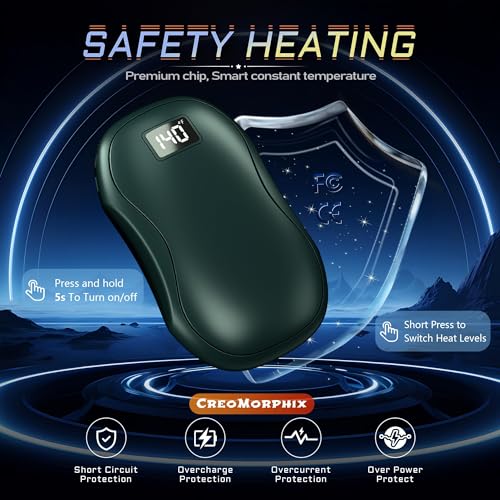Rechargeable Hand Warmers 2 Pack, 12000mAh Electric Portable Power Bank S833