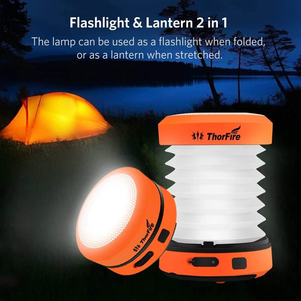 LED Camping Lantern Rechargeable Collapsible Flashlight M4057