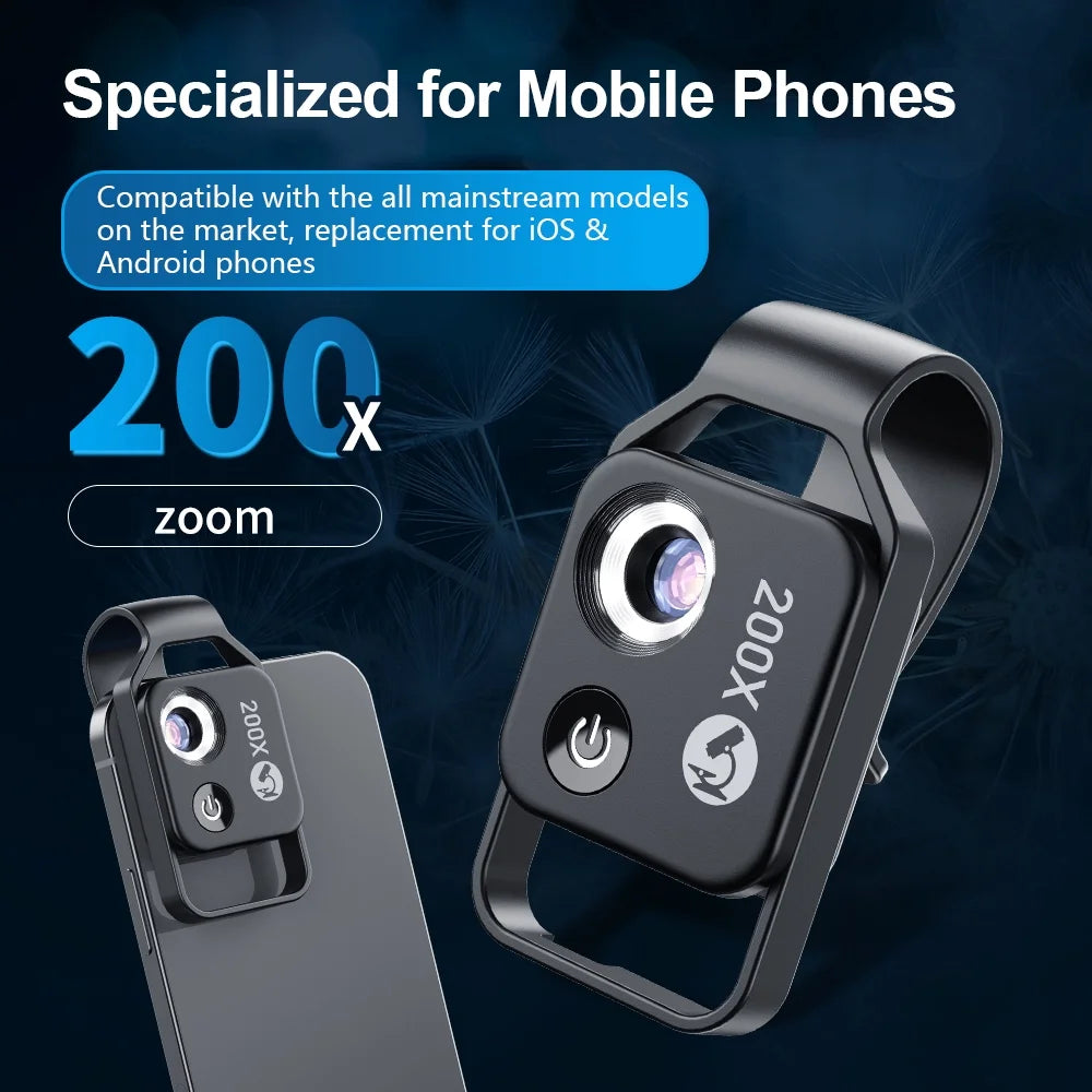 200X Phone Microscope Lens O9012