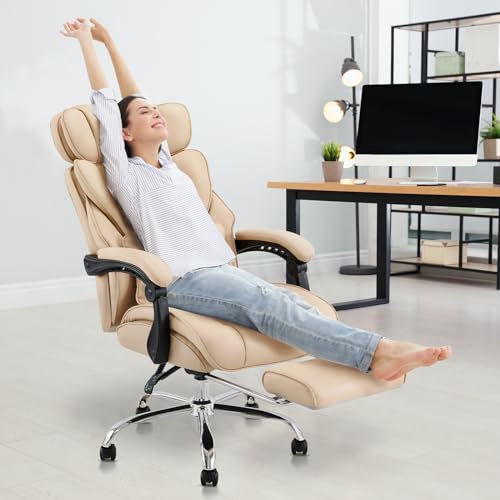 Big and Tall Heavy Duty Leather Office Chair Black T71668