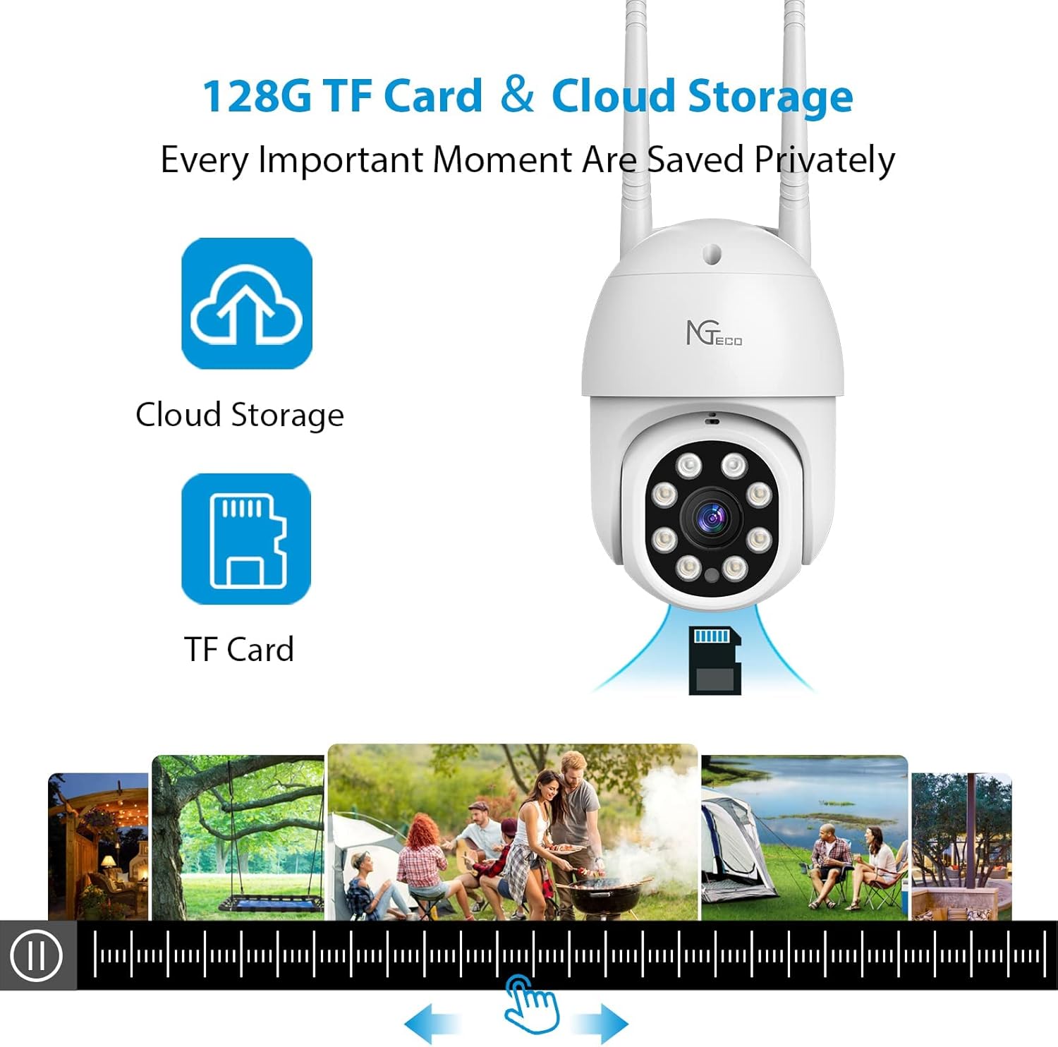 2K WiFi Security Camera with Spotlight Night Vision O9430