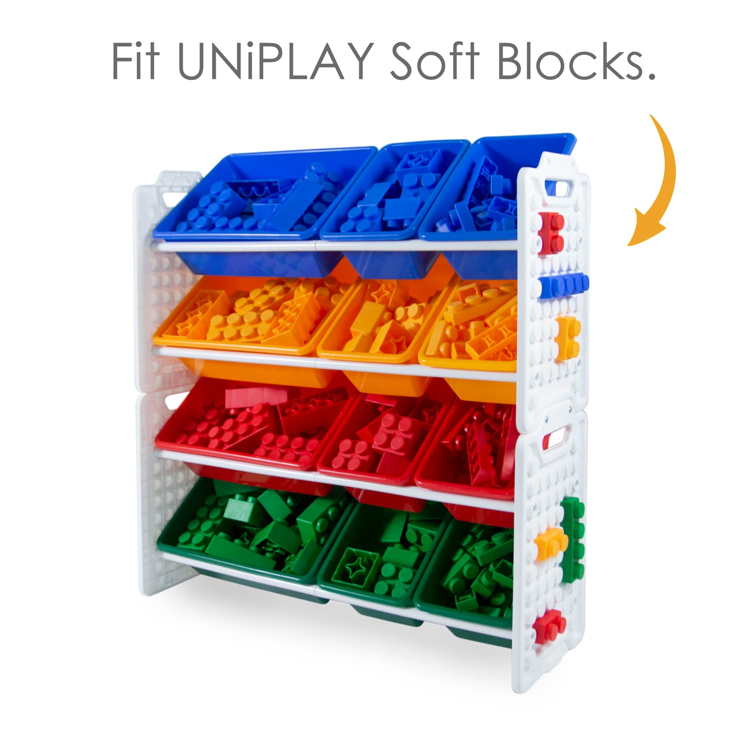 12 Removable Storage Bins Toy Organizer X9011