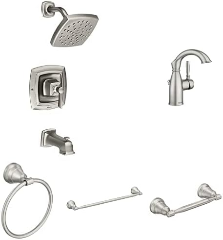 Spot Resist Brushed Nickel Tub and Shower with Valve J21244