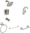 Spot Resist Brushed Nickel Tub and Shower with Valve J21244