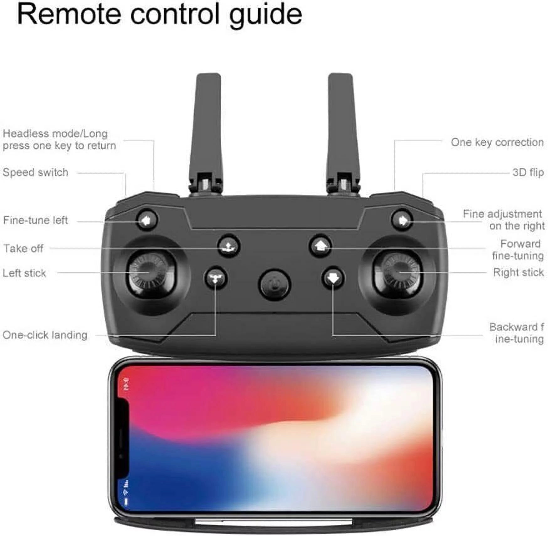 4k HD Wide Angle Camera WiFi Fpv Dual Camera Quadcopter L783939