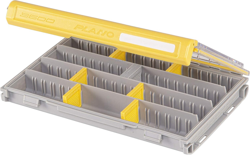 Gray and Yellow Clear Lid Tackle Utility Box Q409597