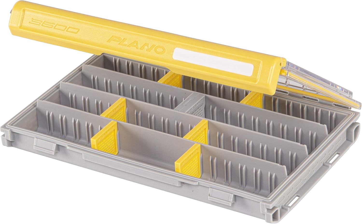Gray and Yellow Clear Lid Tackle Utility Box Q409597