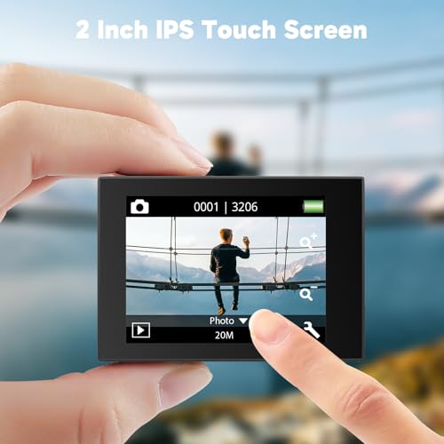 4K30fps Action Camera with Touch Screen Waterproof V350613