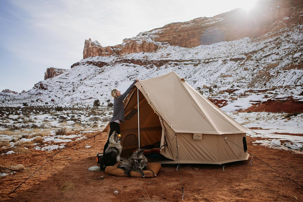 Canvas Bell Tent with StoveJack Waterproof 4 Season P9703